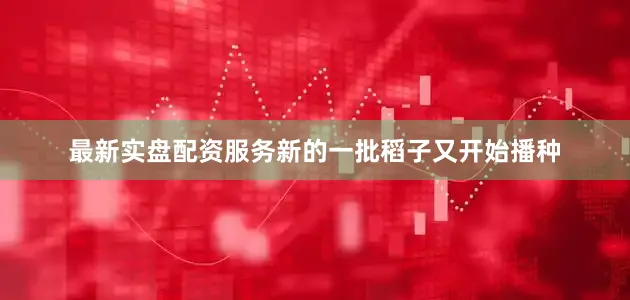 最新实盘配资服务新的一批稻子又开始播种
