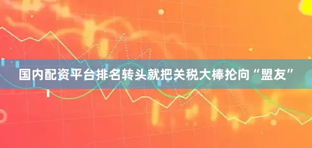 国内配资平台排名转头就把关税大棒抡向“盟友”